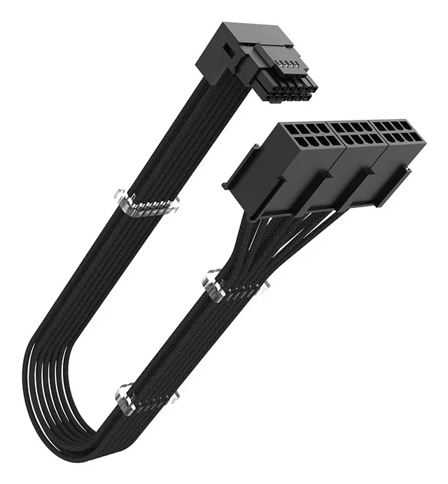 12VHPWR kabel - 3st 8pin till 16pin - 30cm - Svart