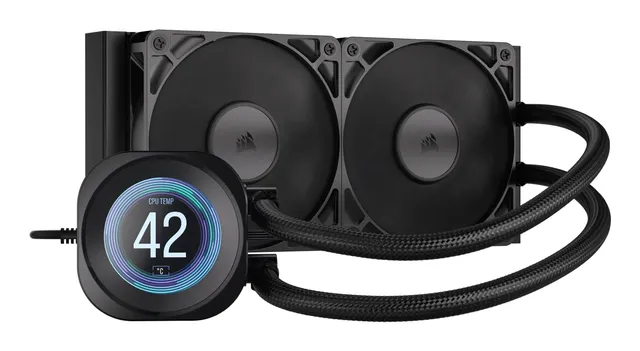 CORSAIR Nautilus 240 RS - Kylsystem med vätska till processorn - Elementstorlek: 240 mm - (för: AM5, AM4, LGA1851, LGA1700) - koppar - 120 mm - svart