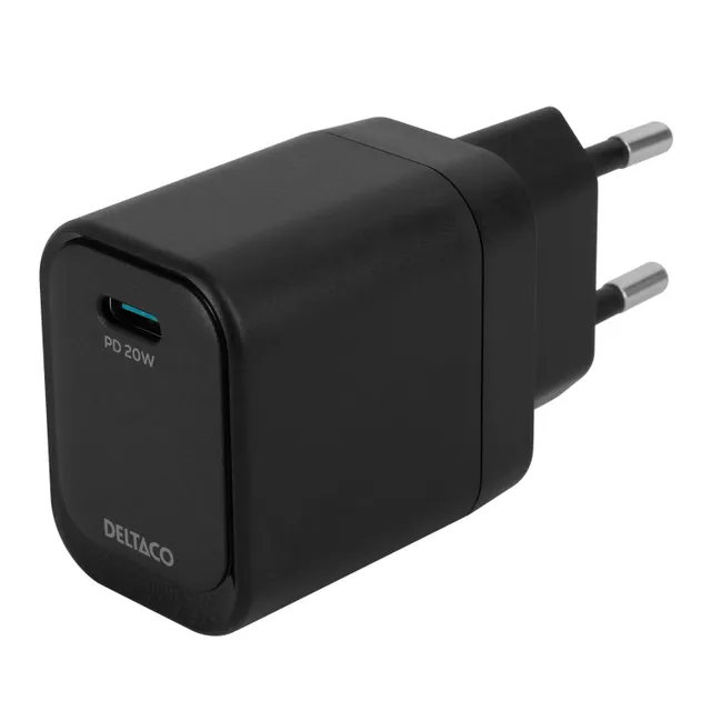 20W USB-C Väggladdare - Svart
