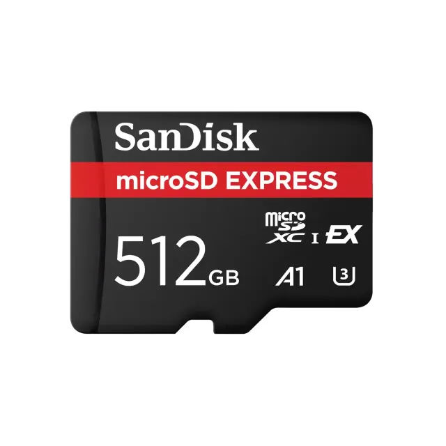 Express - Flash-minneskort - 512 GB - A1 / UHS-I U3 - microSD PCI Express Gen 3.1 UHS-I