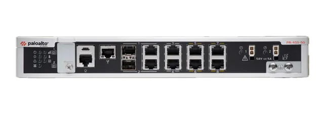 Networks PA-400 Series PA-455-5G - Säkerhetsfunktion - 1GbE - 5G - 1U - kan monteras på skrivbord/i rack