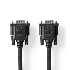 VGA-kabel | VGA Hane | VGA hona 15p | Nickelplaterad | Maximal upplösning: 1280x800 | 5.00 m | Rund | ABS | Svart | Label