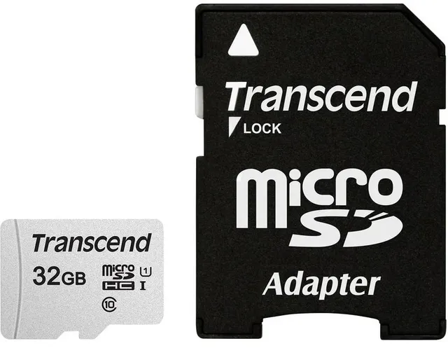 300S 32 Gt MicroSDHC UHS-I U1 V10 A1 -muistikortti + SD-adapteri, hopea