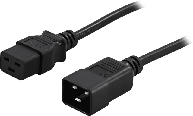 apparatkabel, jord, IEC320 C19 till C20, 16 A / 250 V, 2m (DEL-112NA)