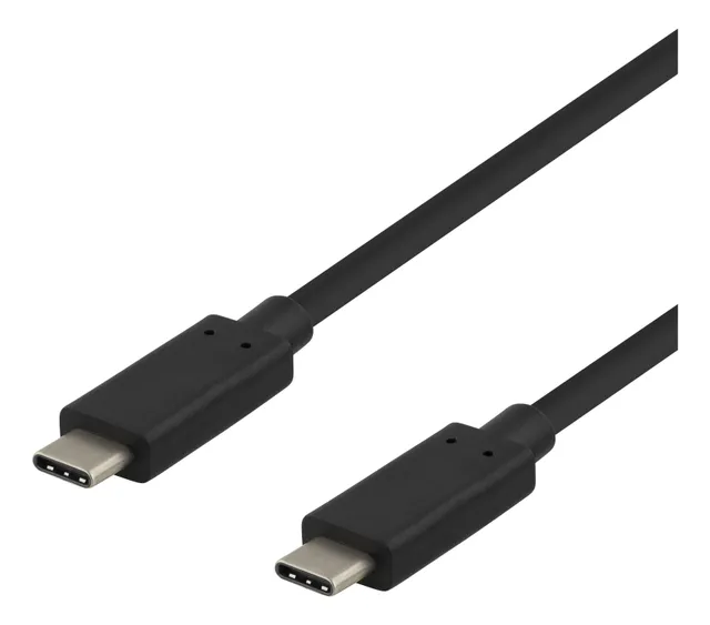 USB 3.1-kabel C-C Svart 25 cm