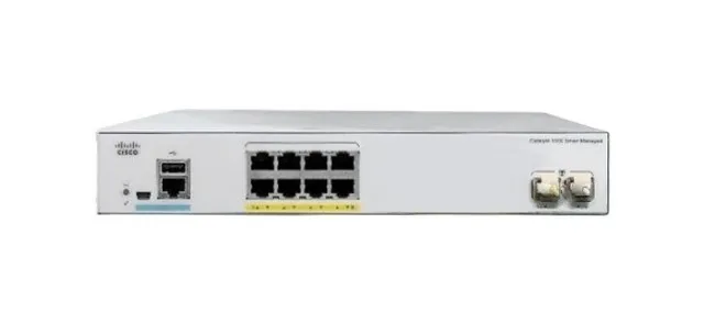 Catalyst 1000-8T-E-2G-L - Switch - Administrerad - 8 x 10/100/1000 + 2 x kombinations-Gigabit SFP (upplänk) - rackmonterbar - återanvänd