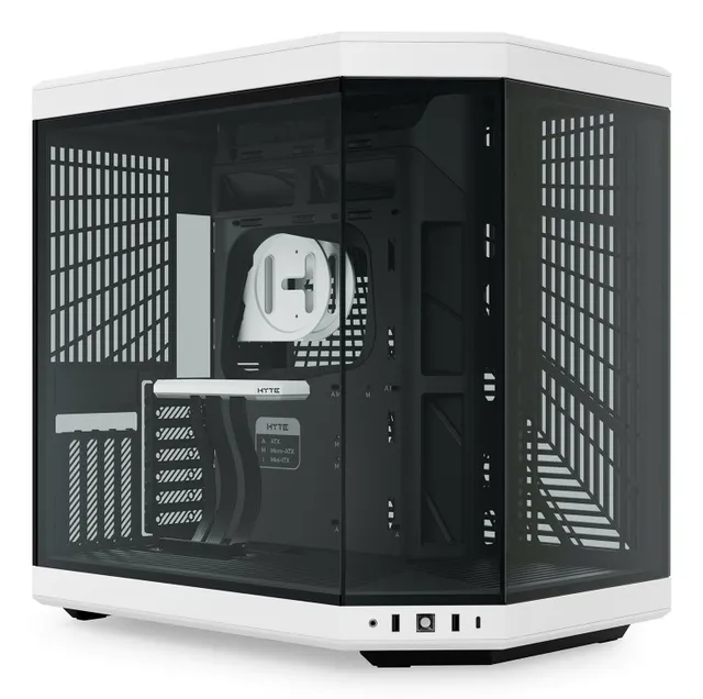 Y70 PC-chassi med härdat glas (panda)