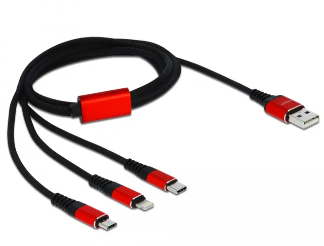 3 in 1 - Dedikerad laddningskabel - USB han