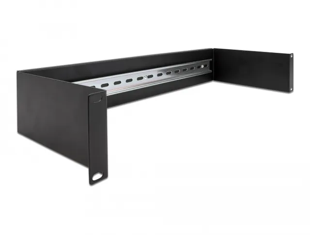 - DIN-rälspanel - rackmontering - svart - 2