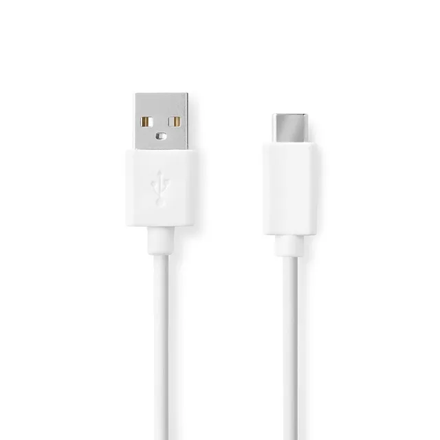 USB-kabel | USB 2.0 | USB-A Hane | USB-C™ Hane | 15 W | 480 Mbps | Nickelplaterad | 2.00 m | Rund | PVC | Svart | Låda