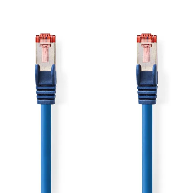 CAT6 Nätverkskabel | RJ45 hane | RJ45 hane | S/FTP | 0.50 m | Rund | LSZH | Blå | Label