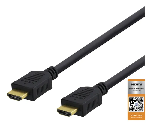 HDMI-kabel - hane -hane - 0,5m - 4K 60Hz - Svart