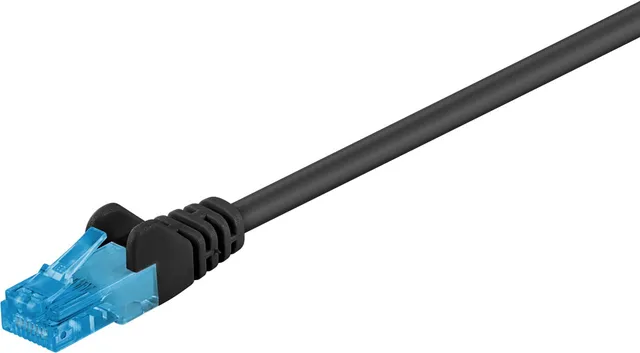 Patchkabel CAT 6A, U/UTP, svart kopparledare (CU), halogenfri kabelhölje (LSZH), 3 m
