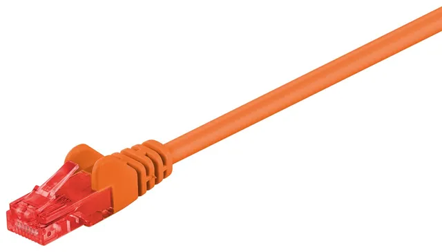 CAT 6 patchkabel, U/UTP, orange kopparklädd aluminiumtråd (CCA), 20 m