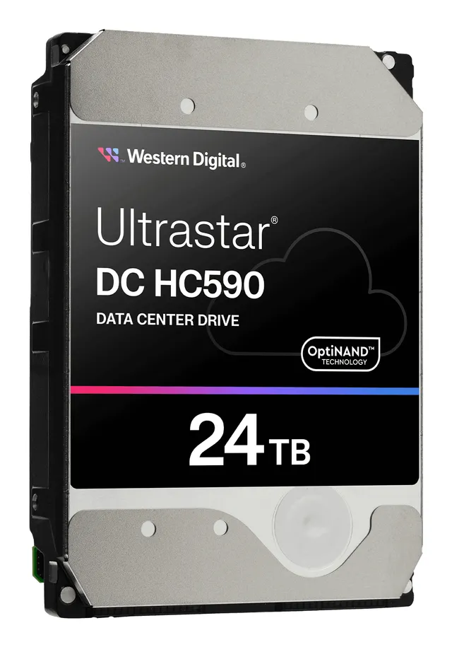 WD Ultrastar DC HC590 0F59373 - Hårddisk - datacenter - krypterat - 24 TB - inbyggd - 3.5" - SAS 12Gb/s - 7200 rpm - buffert: 512 MB - Self-Encrypting