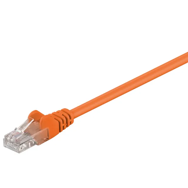 Patchkabel CAT 5e, U/UTP, orange, 2 m kopparklädd aluminiumtråd (CCA)