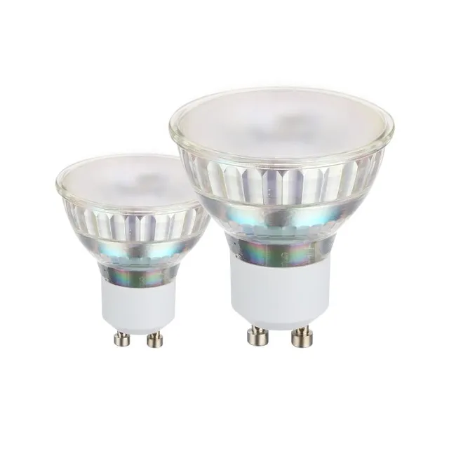 GU10 LED SMD satineret lyskilde med diffust neutral hvidt lys, 2 styks pakke