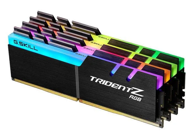 Trident Z RGB DDR4-3200 - 64GB - CL16 - Quad Channel (4 pcs) - Intel XMP - Svart med RGB