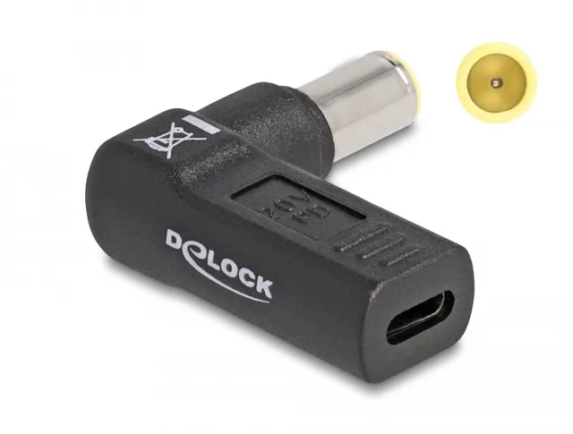 - Strömadapter - USB-C (hona) till likströmskontakt 7,9 x 5,5 mm (hane) - 20 V - 3 A - vinklad - svart