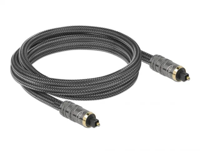 - Digial audiokabel (optisk) - SPDIF - TOSLINK hane till TOSLINK hane - 2 m - fiberoptisk - antracit