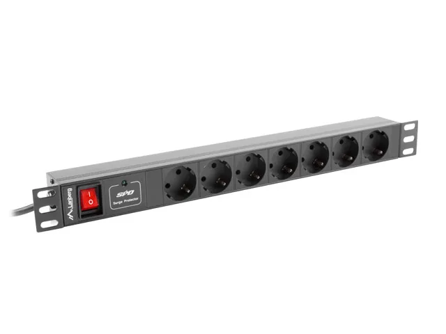 - Kraftdistributionsenhet - Växelström 220-250 V - ingång: power CEE 7/7 - utgångskontakter: 7 (Eurokontakt) - 1U - 19 - 2 m sladd - svart