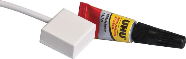 Potential-free Glass Breakage Detector with Adhesive - gas sensor - white