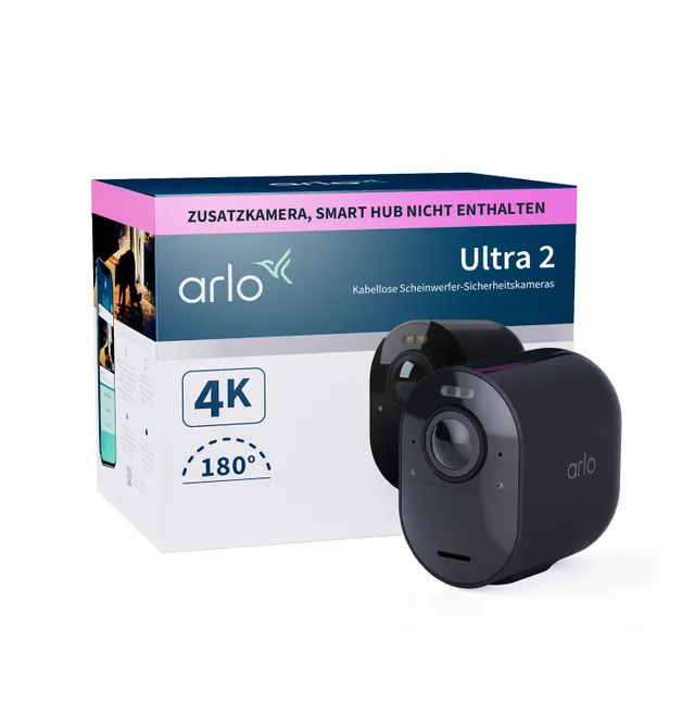 Ultra 2 Spotlight – Trådlös övervakningskamera 1-pack Svart