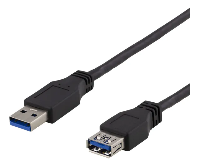 USB 3.1 Gen1 Förlängning Svart 3 m