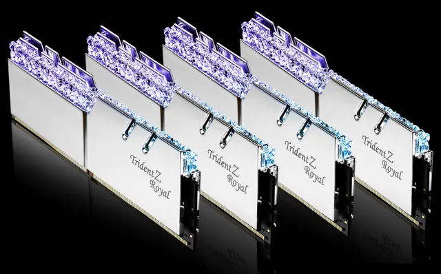 Trident Z Royal DDR4-3200 - 64GB - CL16 - Quad Channel (4 pcs) - Intel XMP - Silver med RGB