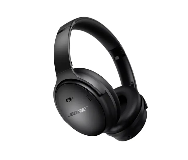 QuietComfort - Hörlurar med mikrofon - fullstorlek - Bluetooth - kabelansluten, trådlös - aktiv brusradering - 3,5 mm kontakt - svart