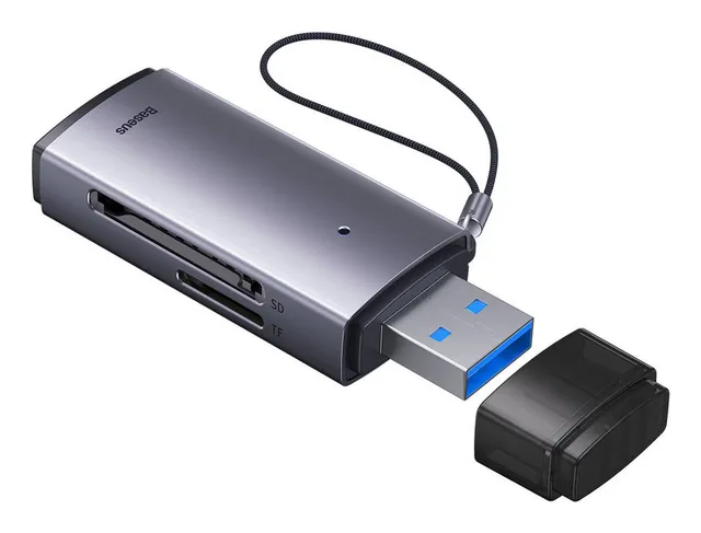 Lite Series SD/TF memory card reader USB (gray) - USB-minne