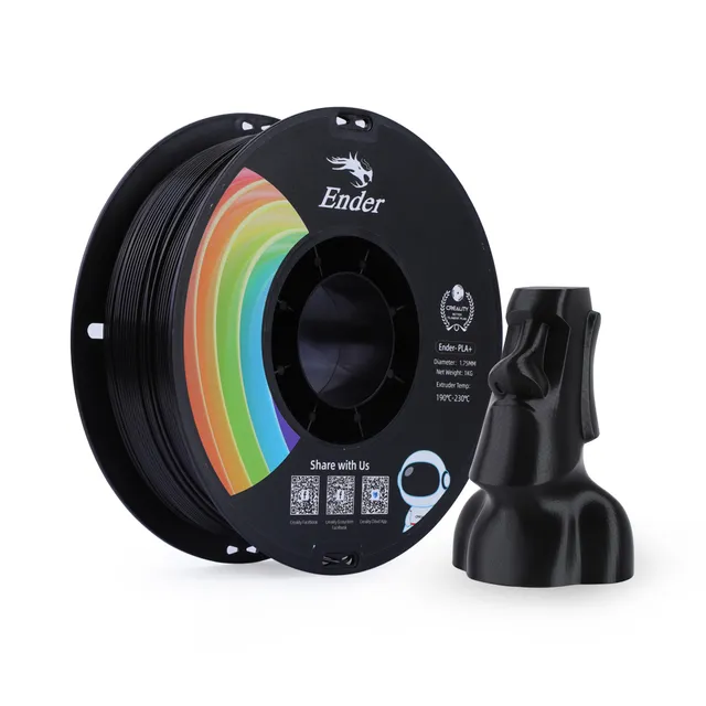Ender PLA+ 1.75mm - 1 kg - Svart
