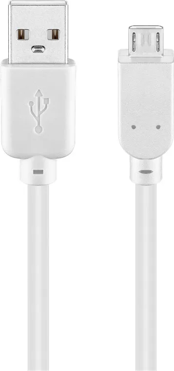USB-A till Micro-USB-kabel Vit 1 m