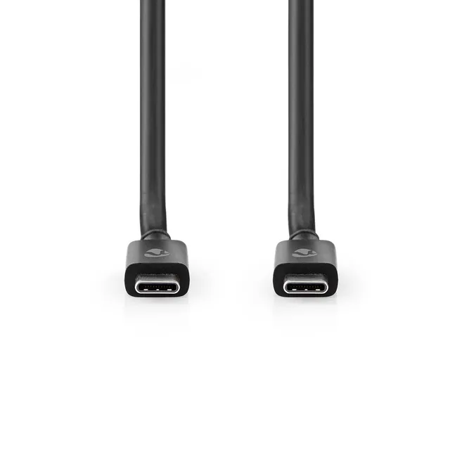 USB-kabel | USB 4.0 Gen 2x2 | USB-C™ Hane | USB-C™ Hane | 240 W | 8K@60Hz | 20 Gbps | Nickelplaterad | 2.00 m | Rund | PVC | Svart | Kuvert