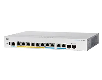 Business 350 Series CBS350-8MP-2X - Switch - L3 - Administrerad - 8 x 100/1000/2.5G (PoE+) + 2 x combo 10 Gigabit SFP+/RJ-45 - rackmonterbar - P