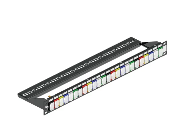 Patch panel coloured insert snap-in for 24xrj45 tool-free ja