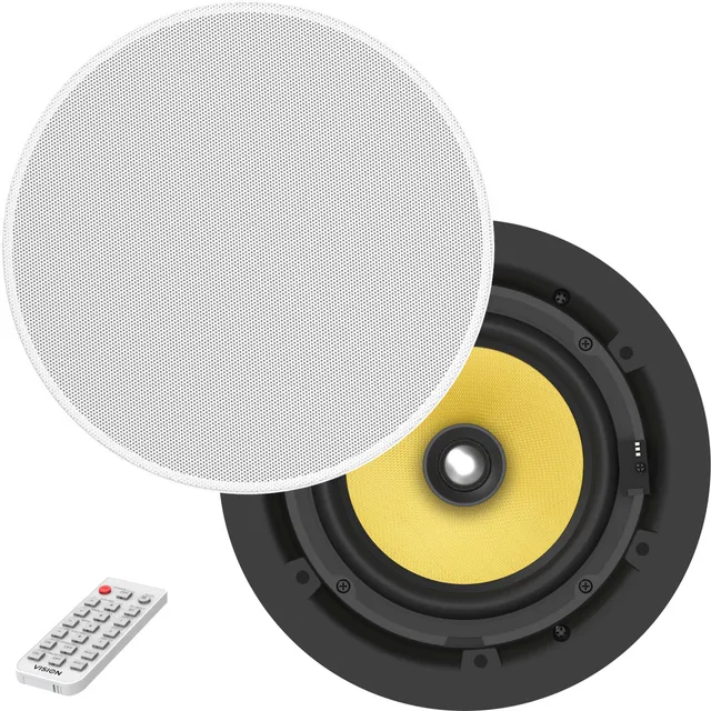 Professional Pair Active 6.5" Ceiling Speakers - LIFETIME WARRANTY - 2 x 35w (RMS) - switch between modes: standalone pair, or multi-pair syste