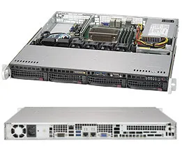 SC813M FTQC-350CB2 - Chassi - Server (Rack) - Svart