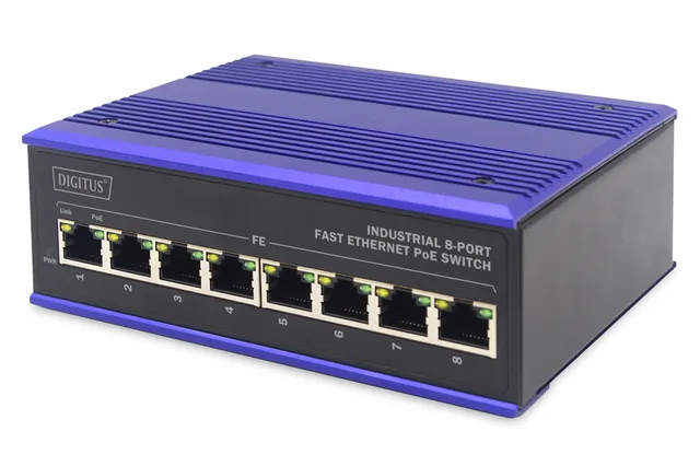 DN-650108 8-Port Fast Ethernet Network PoE Switch Industrial Unmanaged