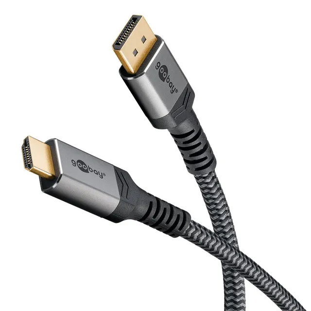 Diplayport- HDMI 2.0/2.1 - 2m - Grey