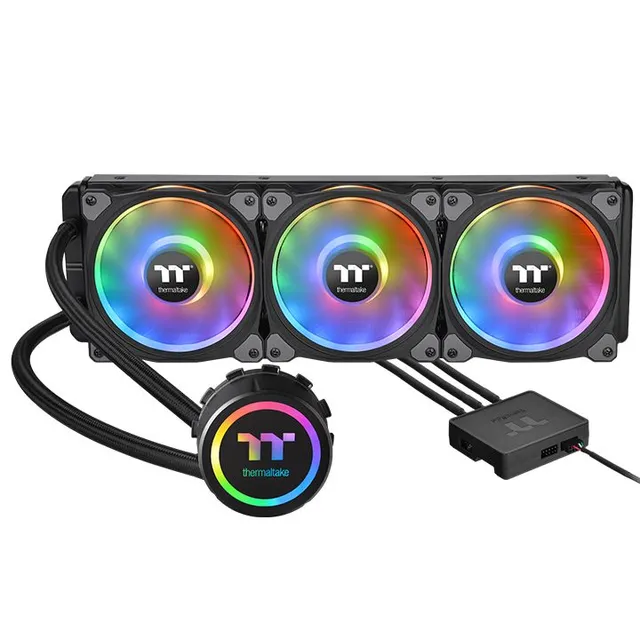 Floe DX TT Premium Edition 360mm RGB -nestejäähdytin, musta