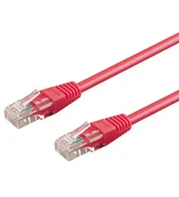 CAT 6 patchkabel, U/UTP, magenta kopparklädd aluminiumtråd (CCA), 1 m