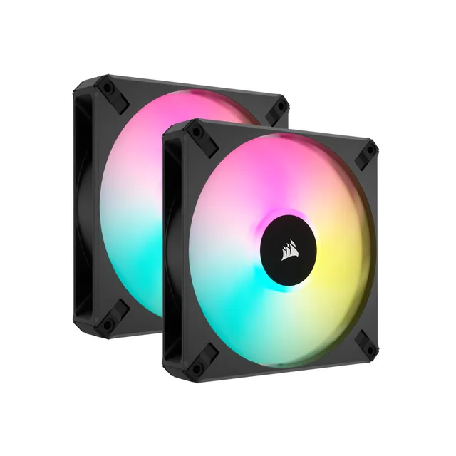CORSAIR iCUE AF140 RGB ELITE - Lådfläkt - högpresterande - 140 mm - svart (paket om 2)