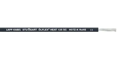 1236001 enkelledare ÖLFLEX® HEAT 125 SC 1 x 2,50 mm² svart 100 m