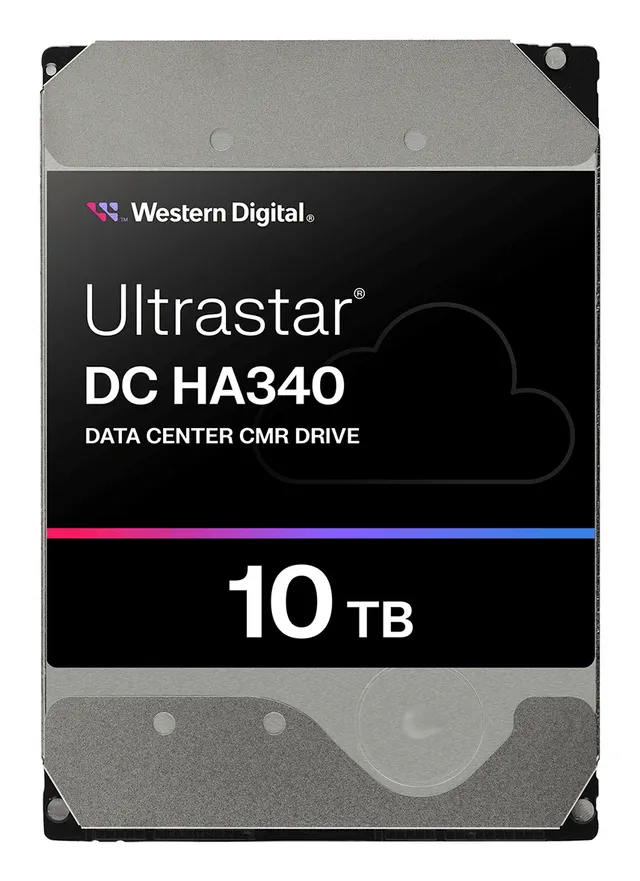 WD Ultrastar DC HA340 WUS721210BLE6L4 - Hårddisk - datacenter - 10 TB - inbyggd - 3.5" - SATA 6Gb/s - 7200 rpm - buffert: 512 MB