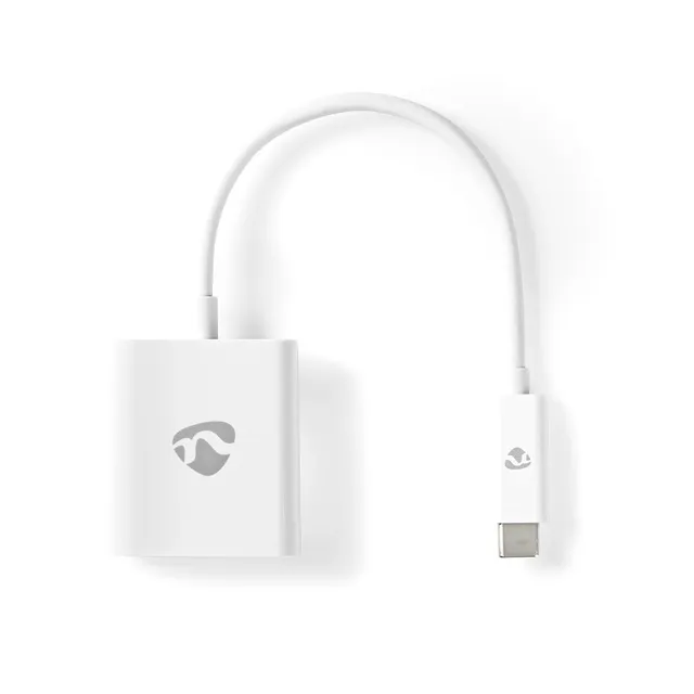 USB-C™ Adapter | USB 3.2 Gen 1 | USB-C™ Hane | VGA hona 15p | 1080p | 5 Gbps | 0.20 m | Rund | Nickelplaterad | PVC | Vit | Plastpåse
