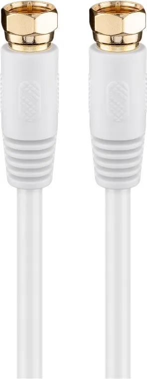 SAT-antennkabel (80 dB), dubbelskärmad guldpläterad, F-plugg > F-plugg (helt avskärmad), 10 m
