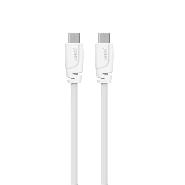 Sinox PRO USB C 3.2 Gen 2 kabel. 2 m. Vit, 2 m, USB C, USB C, USB 3.2 Gen 2 (3.1 Gen 2), 10 Gbit/s, Vit