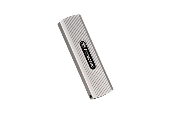 ESD320A 512 Gt USB-A -ulkoinen SSD, kannettava, laitteistosalaus, salasanasuojaus, pelikäyttöön, Soft Gray