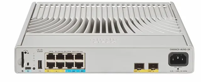 Catalyst 9200CX - Network Essentials - switch - kompakt - L3 - Administrerad - 4 x 10/100/1000 (UPOE) + 4 x 100/1000/2.5/5/10G (UPOE) + 2 x 10 G